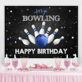 Lasst uns Gehen Bowling Stern Themenorientiert Glücklich Geburtstag Hintergrund
